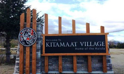 Kitamaat Village sign